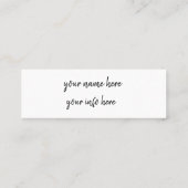 ライトピンクパープルウォーター絵を描カラーinstagram スキニー名刺 (裏面)