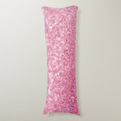 ライトピンクフェイクグリッター抱き枕 ボディピロー (正面縦)