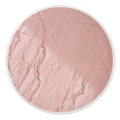 ライトピンクフェイクスタッコ効果印刷セラミックノブ セラミックノブ (正面)