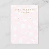 ライトピンクフローライヤリングジュエリー表示 名刺 (正面)