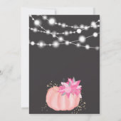 ライトピンクフローラカボチャ引っ越し祝いパーティーパーティー 招待状 (裏面)