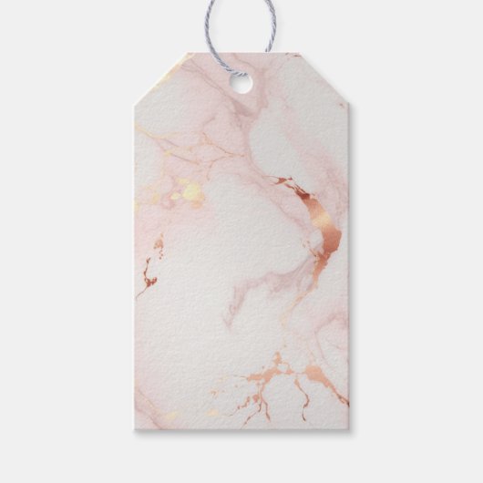 ライトピンクフローラグリーティングカード ギフトタグ (正面)