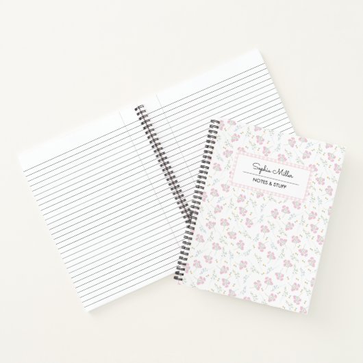 ライトピンクフローラコケットのエステティックスパイラル ノートブック (内部)