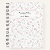 ライトピンクフローラコケットのエステティックスパイラル ノートブック (正面)