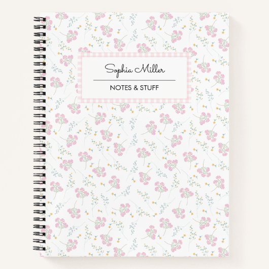 ライトピンクフローラコケットのエステティックスパイラル ノートブック (正面)