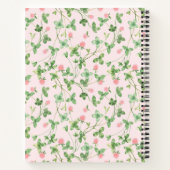 ライトピンクフローラコケットコテージコアスパイラル ノートブック (裏面)