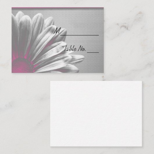 ライトピンクフローラハイラ結婚イトの座席表 プレイスカード (正面/裏面)