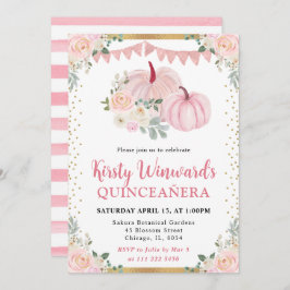 ライトピンクフローラパンプキン秋キンセアニェラ 招待状