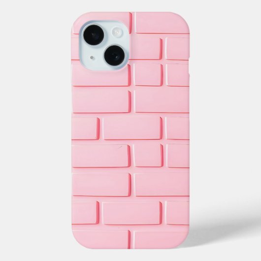 ライトピンクブリックiPhoneケース ソフトでおしゃれなスタイル Case-Mate iPhoneケース (裏面)
