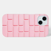 ライトピンクブリックiPhoneケース ソフトでおしゃれなスタイル Case-Mate iPhoneケース (裏面 (横))