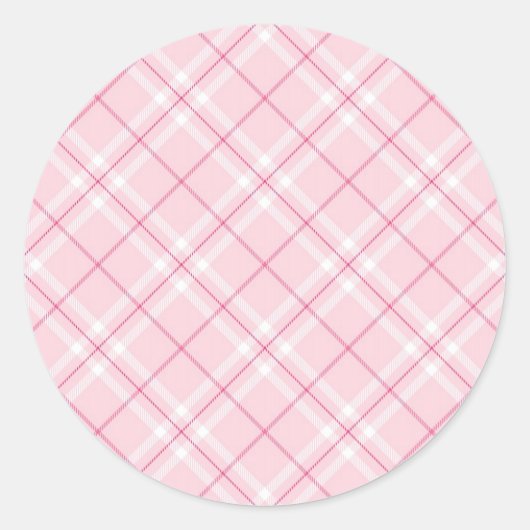 ライトピンクプレイド ラウンドシール (正面)