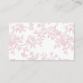 ライトピンクボウとトイレベビーシャワー エンクロージャーカード (裏面)