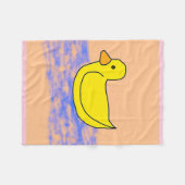 ライトピンクポップコーンアニメダッキー(アヒルちゃん)フリースブランケット フリースブランケット (正面(横))