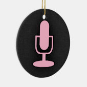 ライトピンクマイク セラミックオーナメント (右)