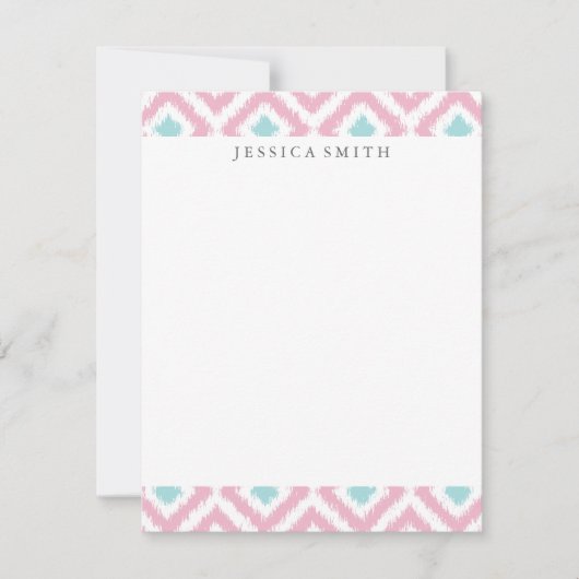 ライトピンクミントイカットパターン (正面)