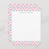 ライトピンクミントイカットパターン (正面/裏面)