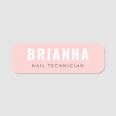 ライトピンクモダンミニマルスパスタジオ 名札 (正面)