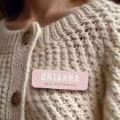 ライトピンクモダンミニマルスパスタジオ 名札