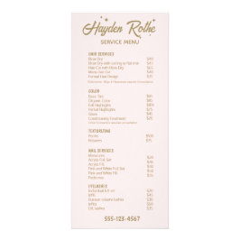 ライトピンクレトロ書道と星 ラックカード