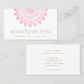 ライトピンクロータスフラワーマンダラ 名刺 (正面/裏面)