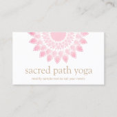 ライトピンクロータスフラワーマンダラ 名刺 (正面)