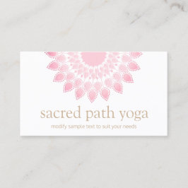 ライトピンクロータスフラワーマンダラ 名刺