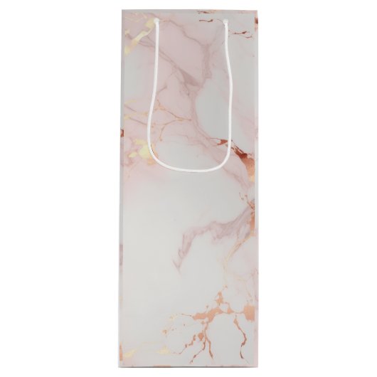 ライトピンクワインバッグ ワインギフトバッグ (正面)