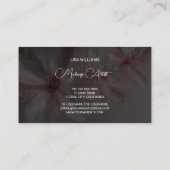 ライトピンク光沢のあるメタリック花の名刺 名刺 (裏面)