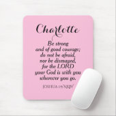 ライトピンク勇気バイブル名前をカスタムするシンプル マウスパッド (マウス)