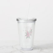 ライトピンク咲きユリ アクリルタンブラー (裏面)