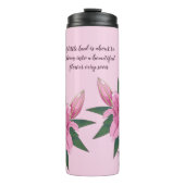 ライトピンク咲きユリ タンブラー (正面)