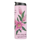 ライトピンク咲きユリ タンブラー (回転右)