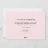 ライトピンク幾何学的タイポグラフィ2025年新年 シーズンカード (裏面)