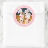 ライトピンク最高のファンズフォーエバーステッカー ラウンドシール (バッグ)