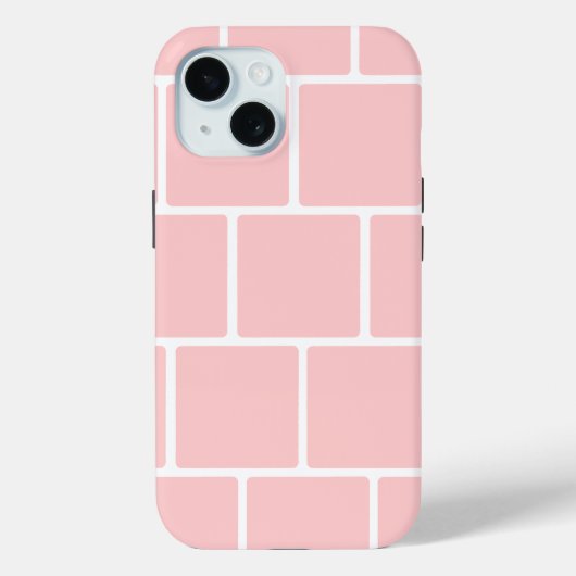 ライトピンク正方形レンガ Case-Mate iPhoneケース (裏面)