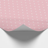 ライトピンク水玉模様クラシックギフト ラッピングペーパー (角)