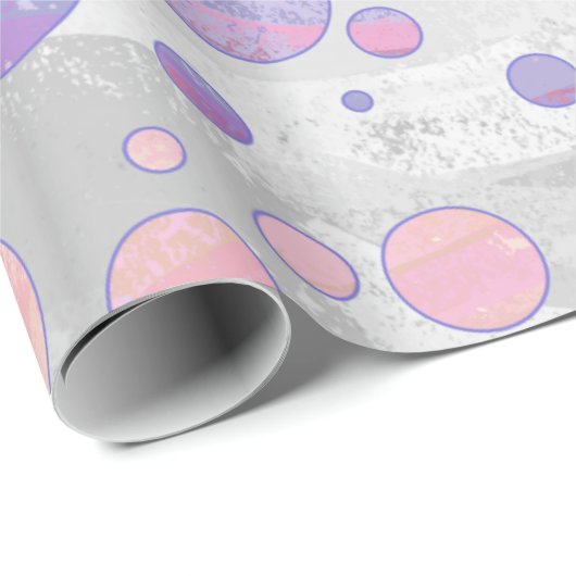 ライトピンク水玉模様パターン ラッピングペーパー (ロールコーナー)