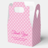 ライトピンク水玉模様50誕生日ありがとう フェイバーボックス (オープン)