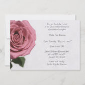 ライトピンク淡い色のローズキンセアニラ 招待状 (正面)