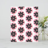 ライトピンク熱帯フラワーパターンスクラップブック紙 (スタンド正面)