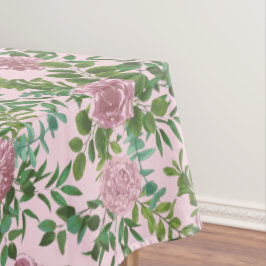 ライトピンク牡丹&バラフローラ結婚ズ テーブルクロス