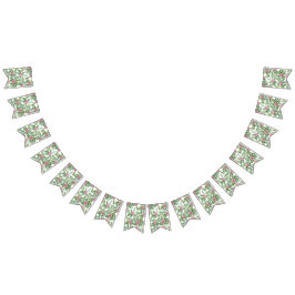 ライトピンク牡丹&バラフローラ結婚ズ バンティングフラッグ