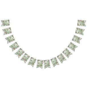 ライトピンク牡丹&バラフローラ結婚ズ バンティングフラッグ