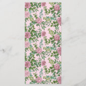 ライトピンク牡丹&バラフローラ結婚ズ メニュー (裏面)