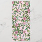 ライトピンク牡丹&バラフローラ結婚ズ メニュー (裏面)