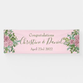 ライトピンク牡丹&バラフローラ結婚ズ 横断幕