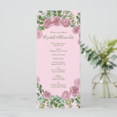 ライトピンク牡丹&バラフローラ結婚式 プログラム (スタンド正面)