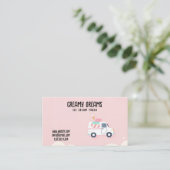 ライトピンク甘い乗りアイスクリームバン 名刺 (スタンド正面)