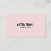 ライトピンク甘い乗りアイスクリームバン 名刺 (裏面)