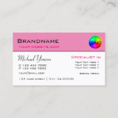 ライトピンク白シンプルプロフェッショナル（ロゴ付き） 名刺 (裏面)